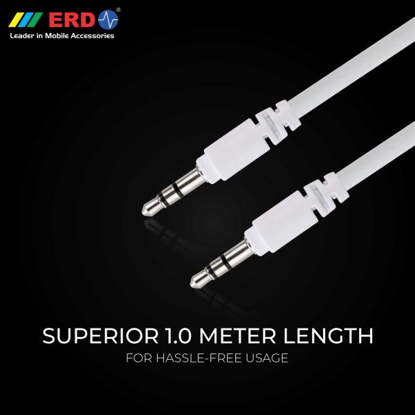 ERD AX-11 3.5 mm Male to Male 1 Meter Aux Audio Cable for Laptop, Car Stereo, Speaker, Smart Phones and Other Smart Devices 6