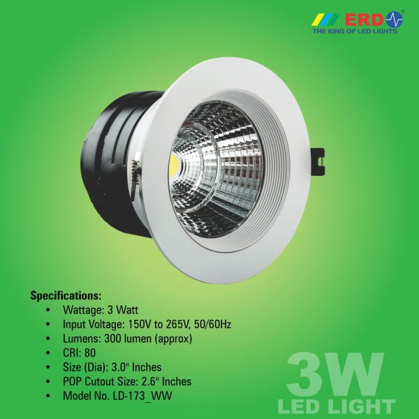 ERD LED Light COB LD-173WW (3W 3.0R) 9