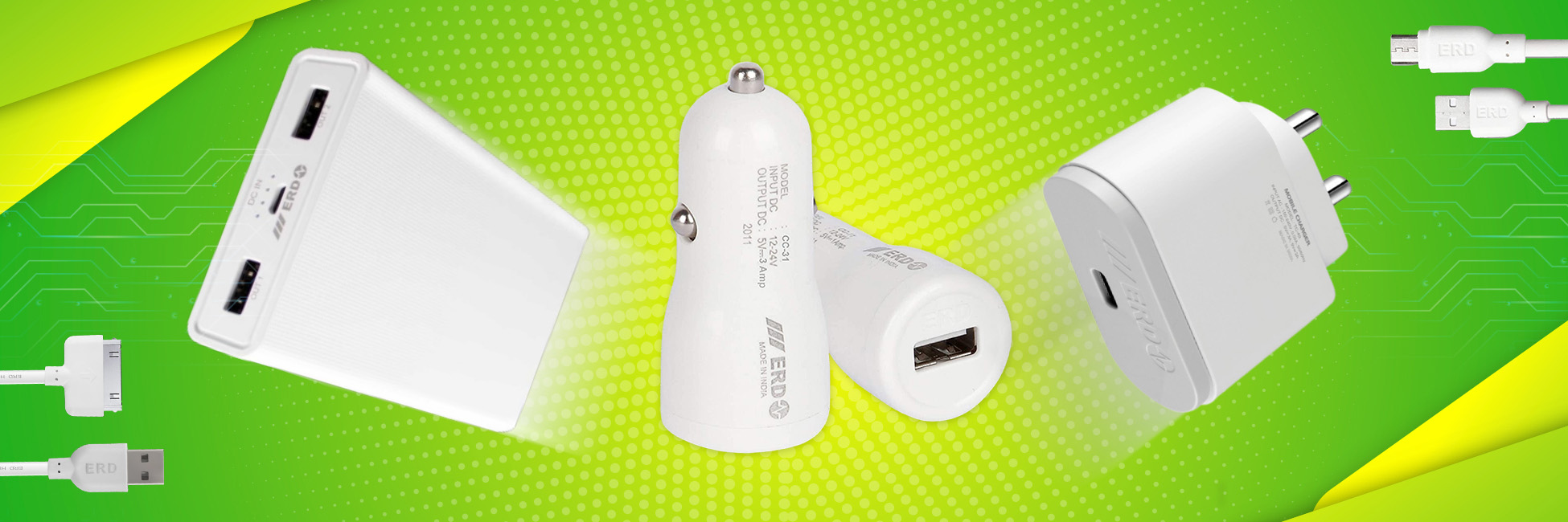 ERD Powerbanks Wall Chargers Car Chargers